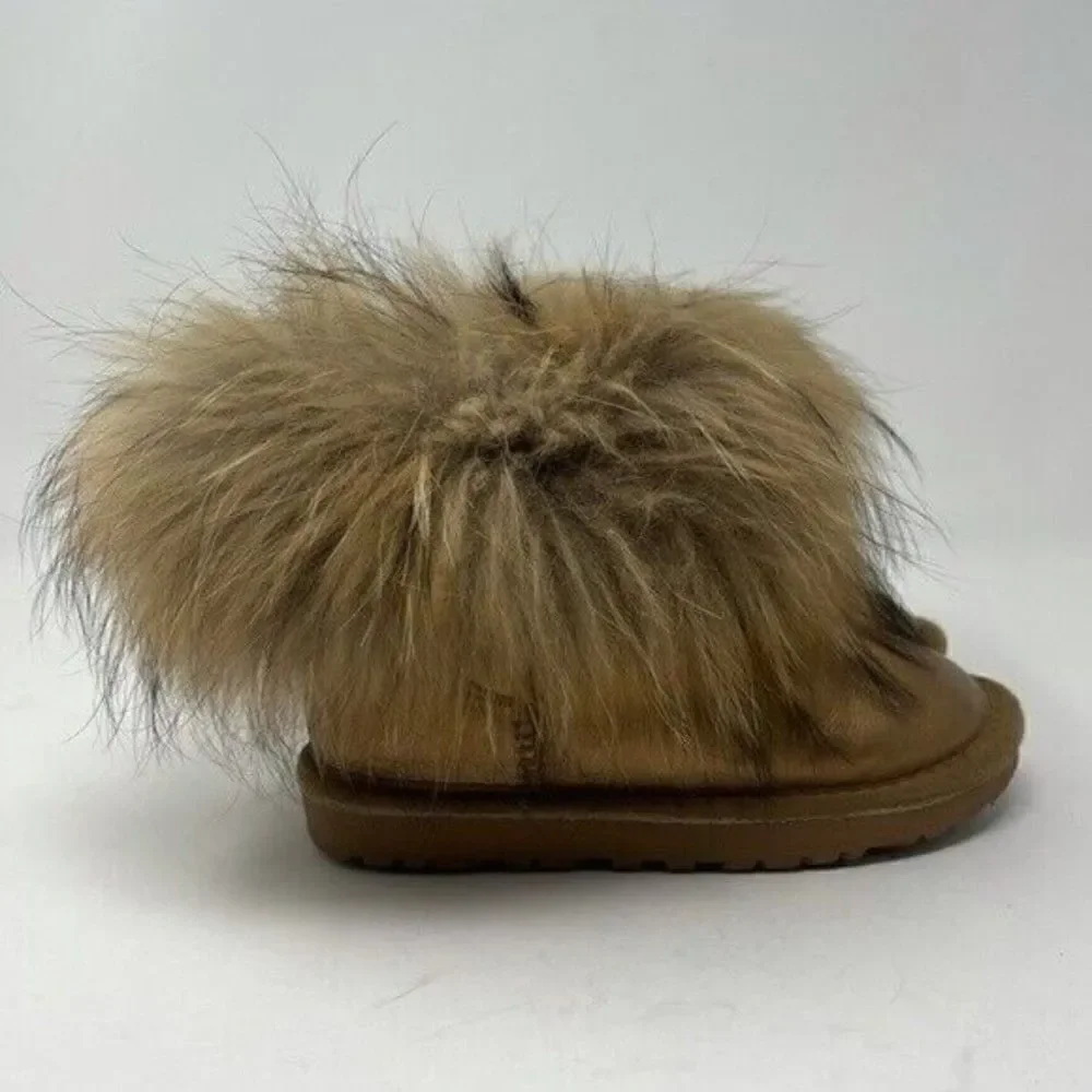 Genuine Sherpa leather boots genuine fur line cuffs girls EU31 US1.5 BoxA